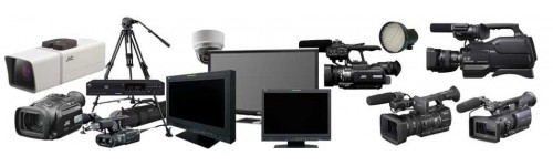 Videocámaras, accesorios/ Magnetoscopios, accesorios/Monitores.